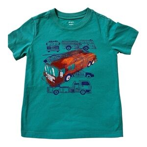 Toddler Firetruck Police Graphic Tee Size 4T